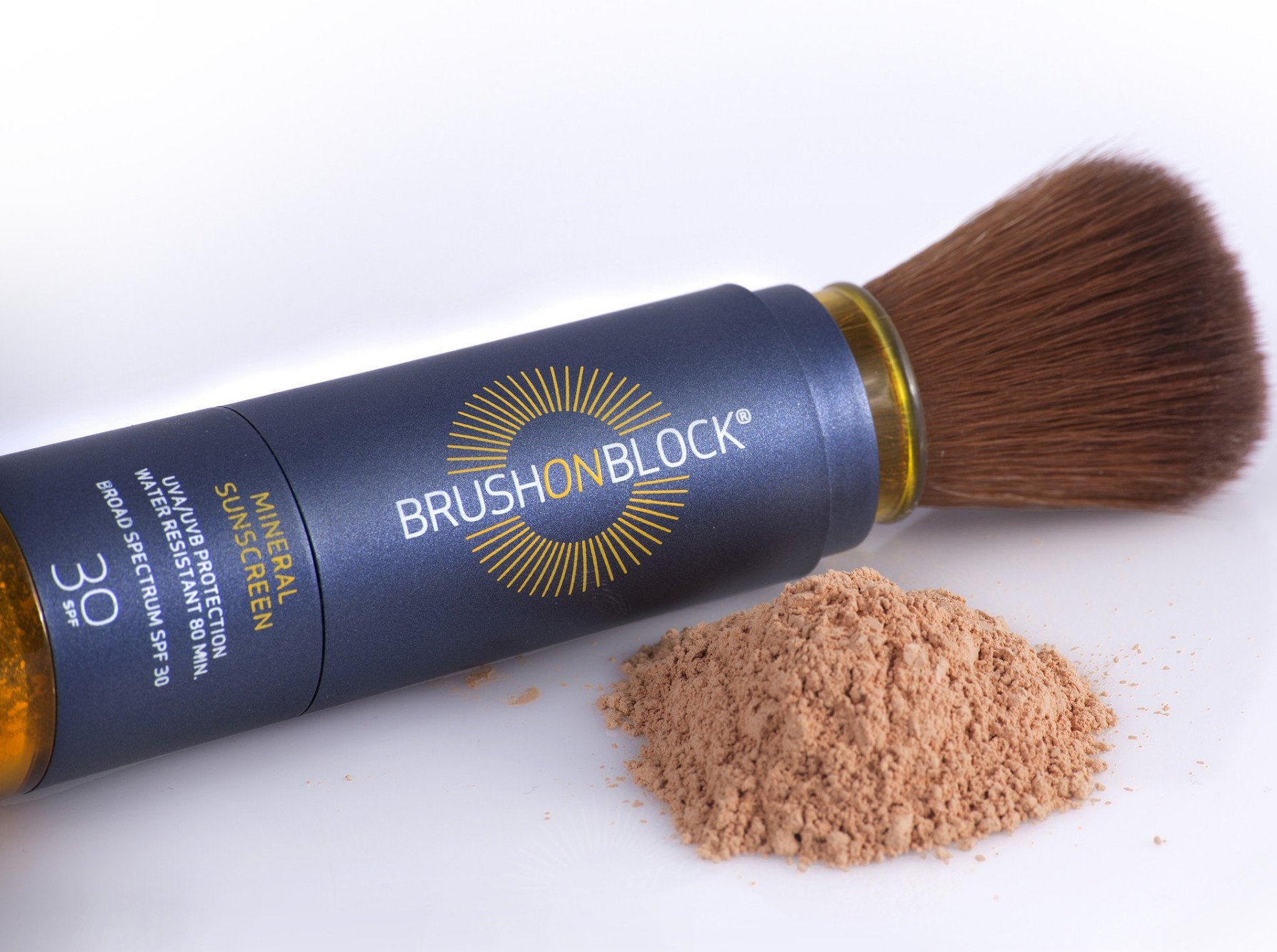 Brush On Block Touch of Tan Broad Spectrum SPF30 Mineral Powder Sunscreen -  h2o closet